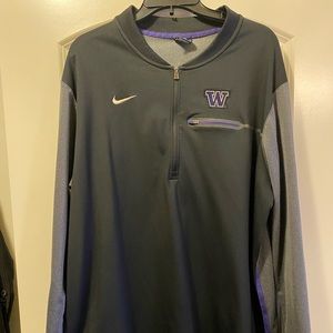 Nike University of Washington 1/4 DRY-FIT Zip Long Sleeve Shirt